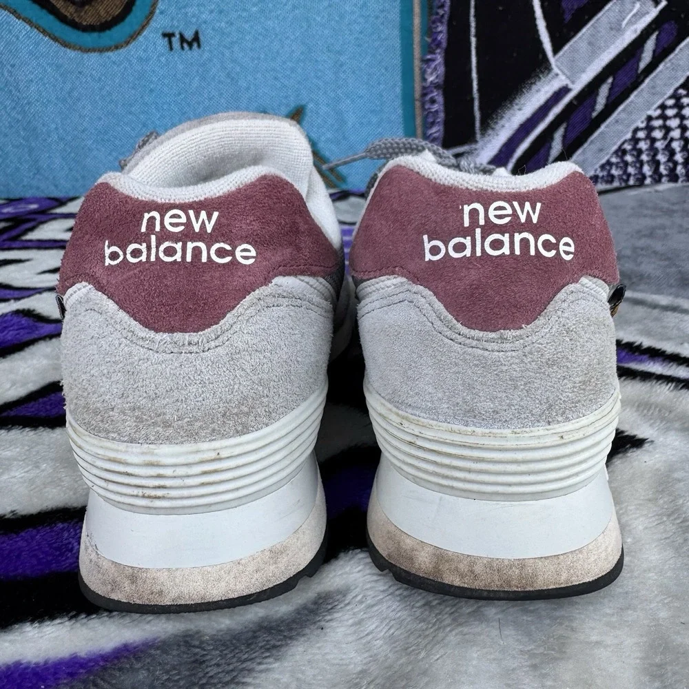 Size M6/W7.5 - New Balance 574 U574KBR Mens‎ Gray Suede Sneakers